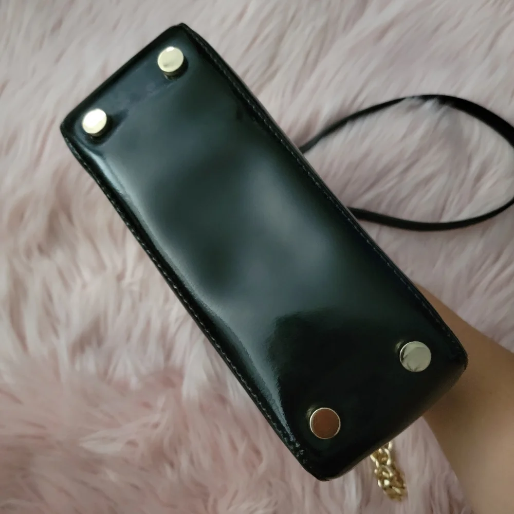 Michael Kors Mercer dome patent leather crossbody bag